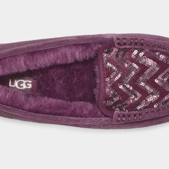 NEW UGG ANSLEY CHEVRON PINOT NOIR - Picture 3 of 3